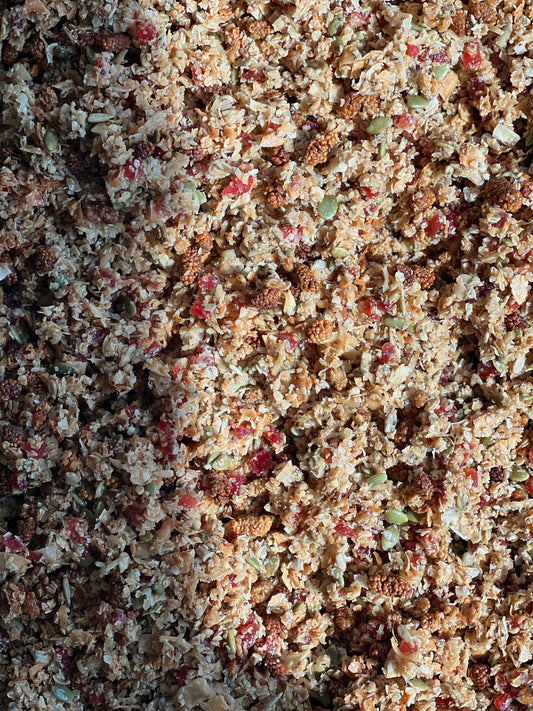 Coconut Rose Granola Clusters